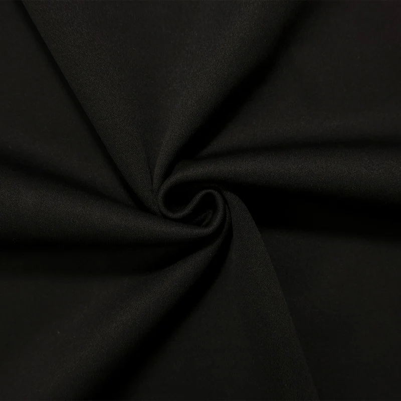 Gray-Black Wool Blend Stretch Heather Double Knit Fabric - Image 3