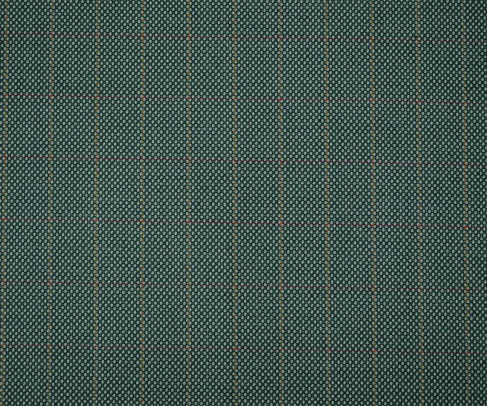 Gray-Burgundy-Multi Wool Polyester Check Dobby Woven Suiting Fabric - Image 4
