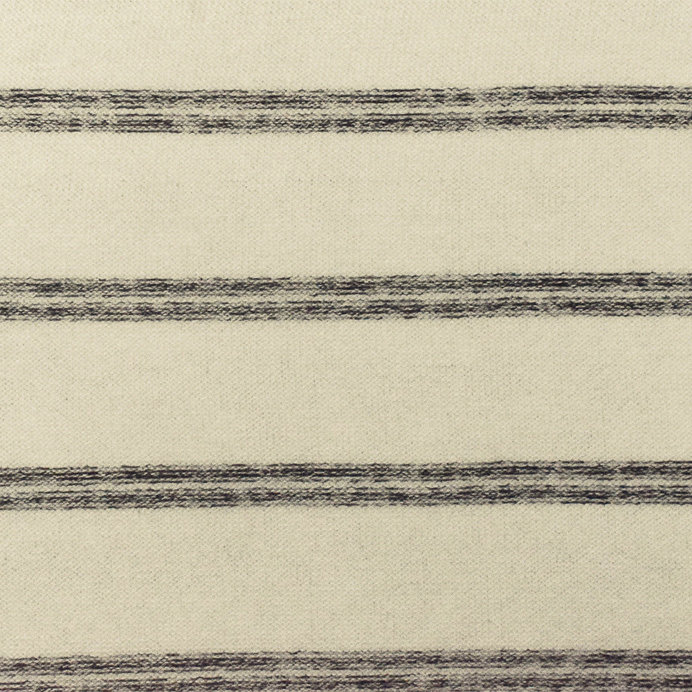 Gray-Ivory Stripe Stretch Poly Blend Brushed Face Jersey Knit Fabric - Image 3