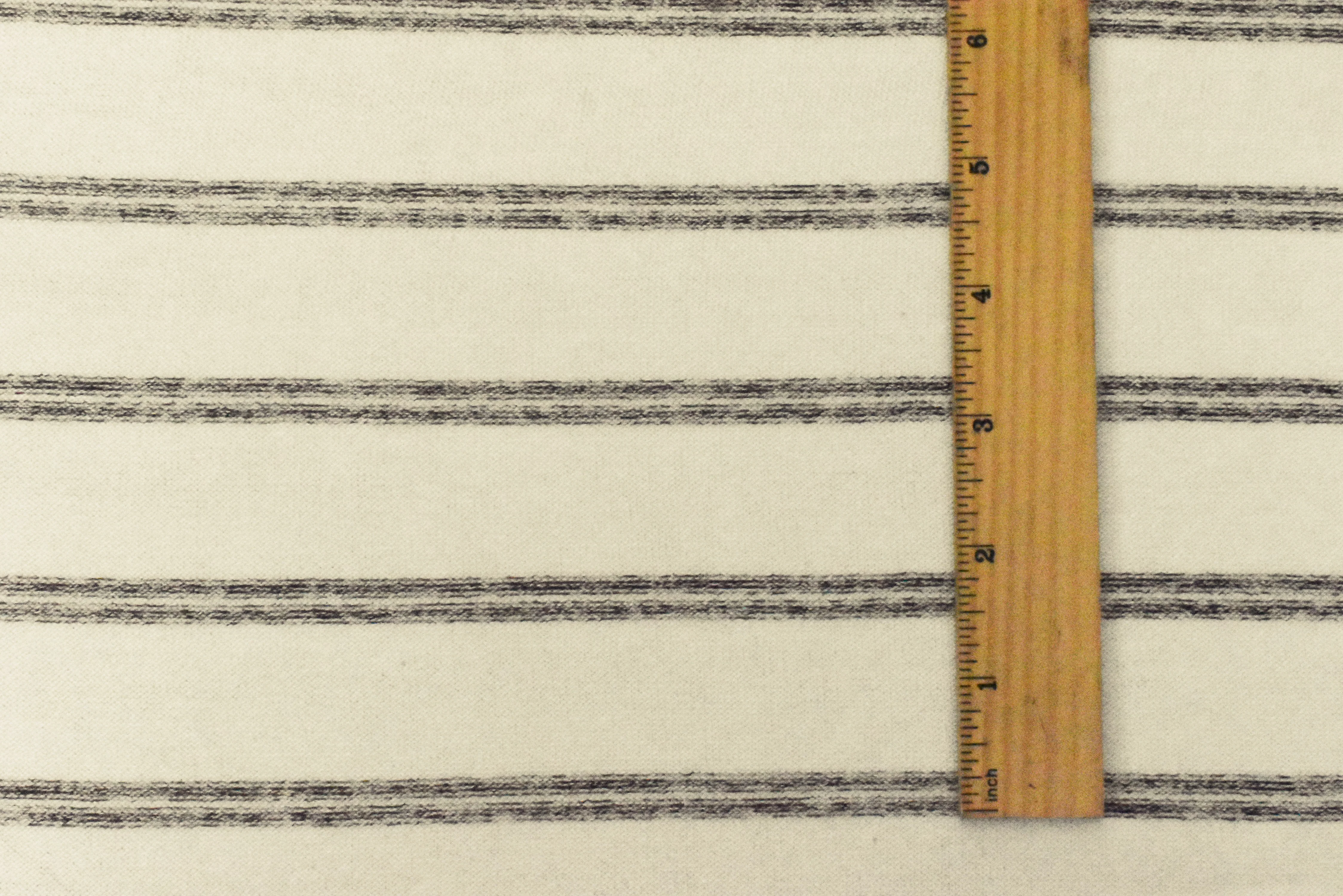 Gray-Ivory Stripe Stretch Poly Blend Brushed Face Jersey Knit Fabric - Image 4