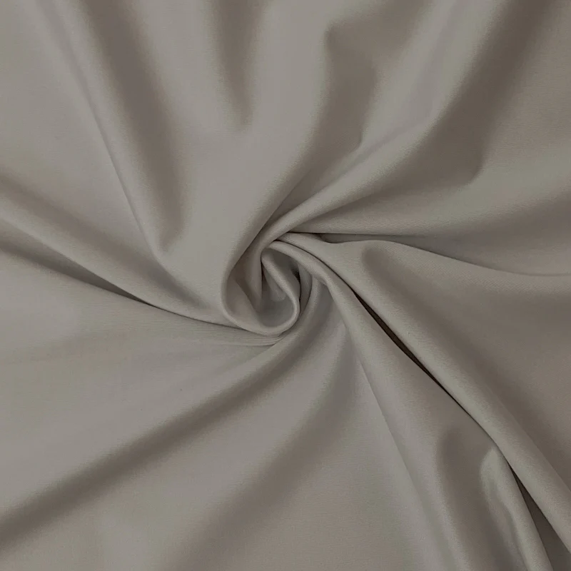 Gray Nylon Spandex Solid Satin Tricot Knit Famous Maker Yoga Fabric