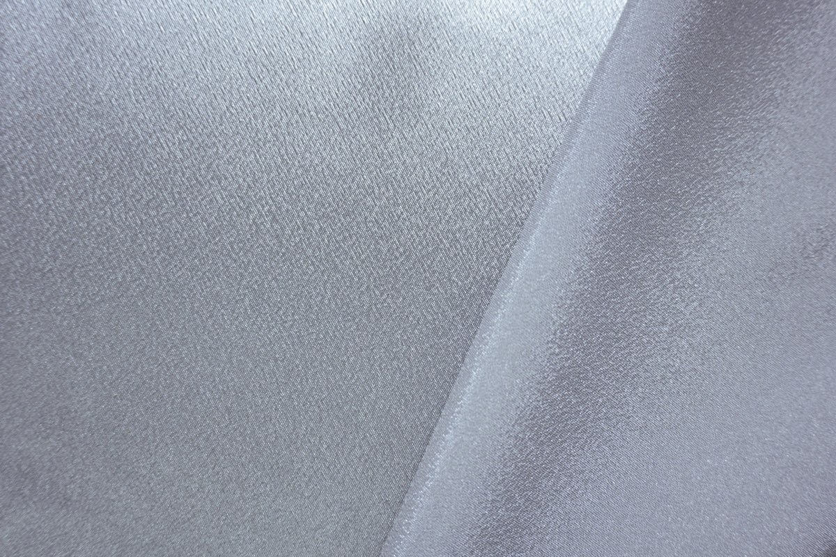Gray Poly Solid Crepe Back Satin Woven Fabric - Image 2