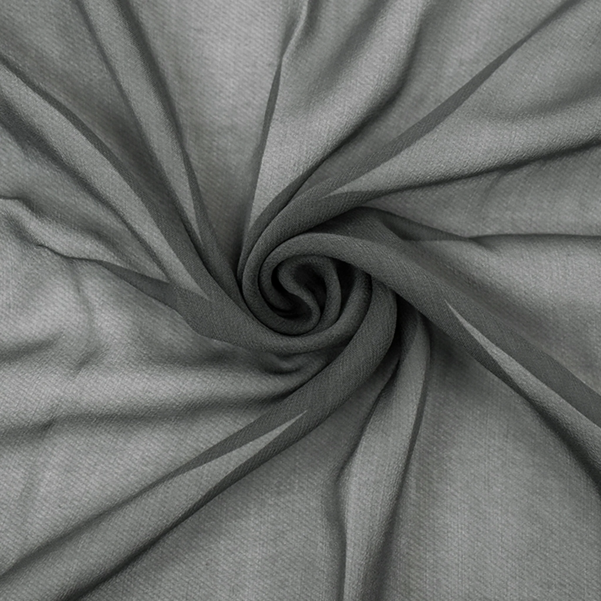 Gray Silk Chiffon Woven Fabric