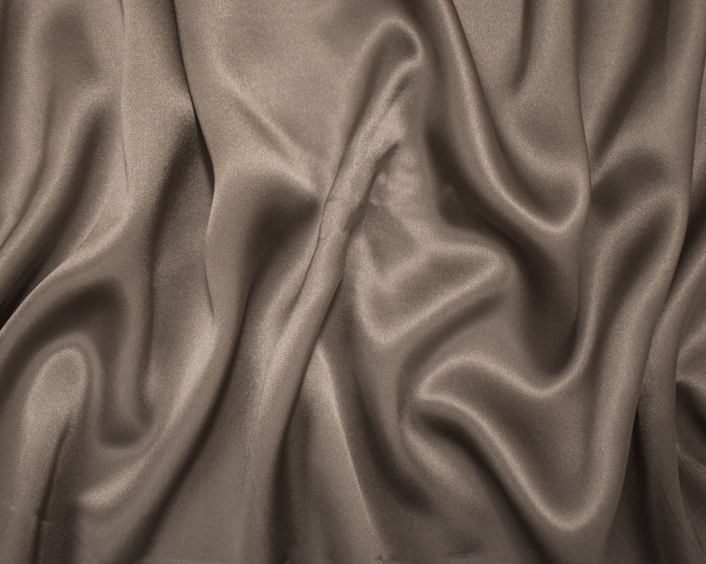 Gray Silk Famous Designer Crepe De Chine Woven Fabric - Image 3