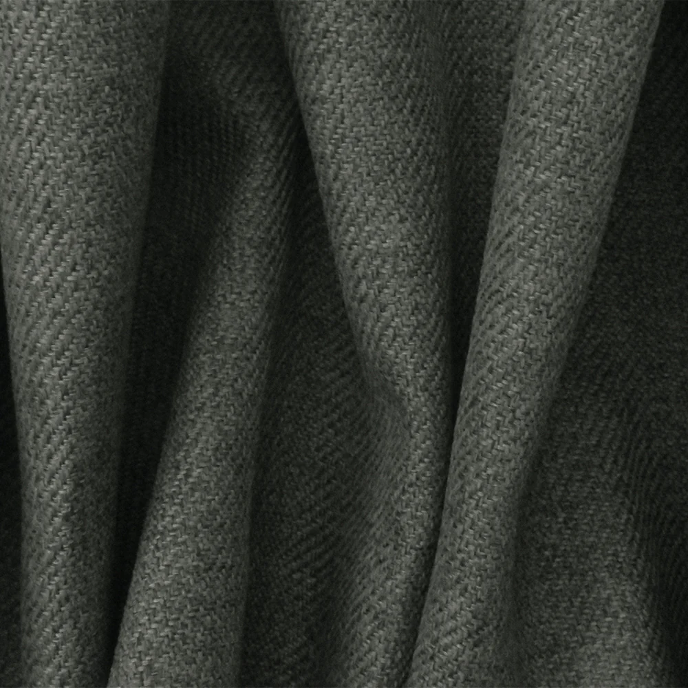 Gray Texture Poly Twill Woven Home Decorating Fabric - Image 2