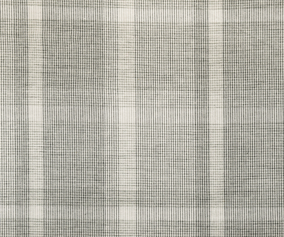 Gray-White Cotton Famous Maker Plaid Woven Shirting Fabric - Image 3