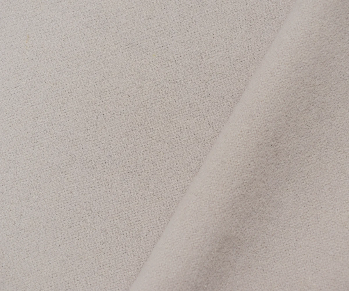 Gray Wool Poly Japanese Solid Double Brushed Twill Woven Jacketing Fabric - Image 2