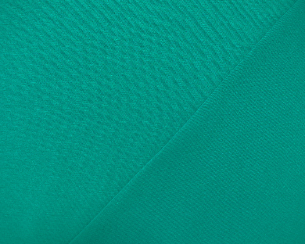Green Cotton Stretch Spandex Solid Jersey Knit Fabric - Image 2