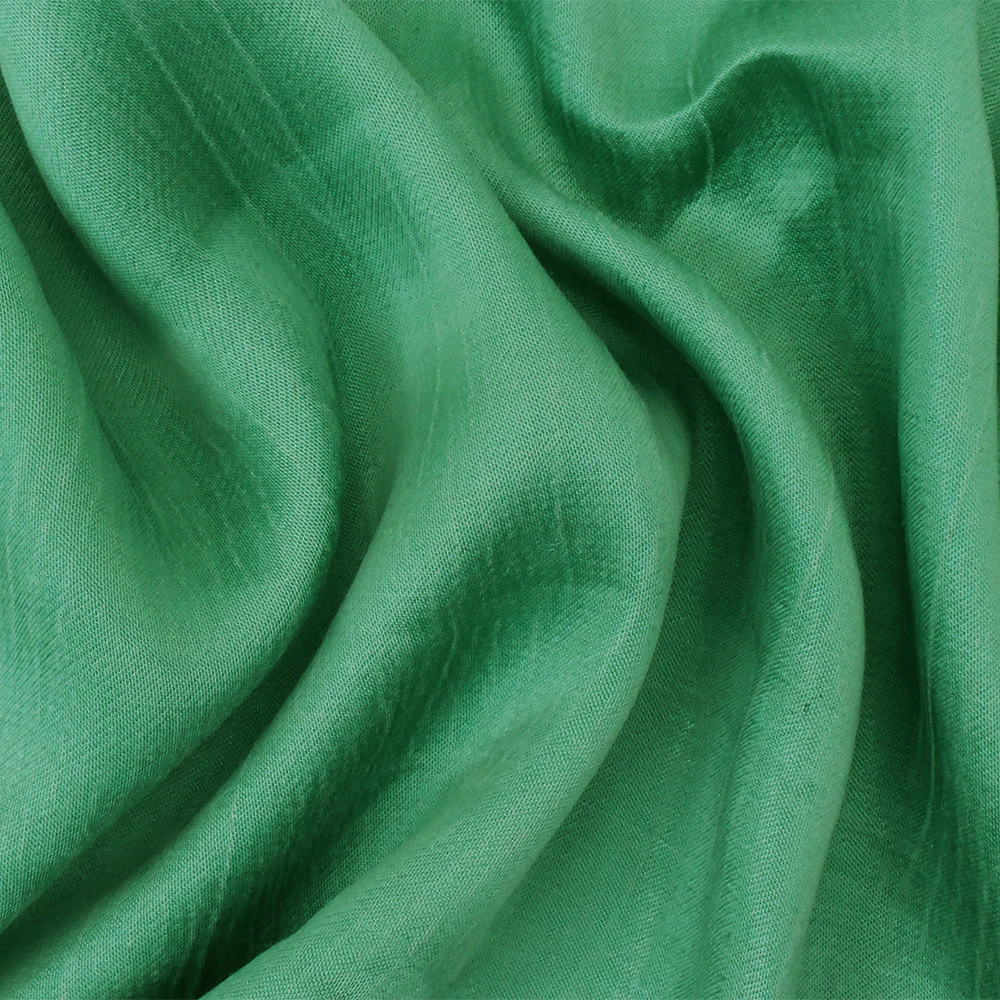Green Famous Designer Cupro Blend Liquid Twill Fabric