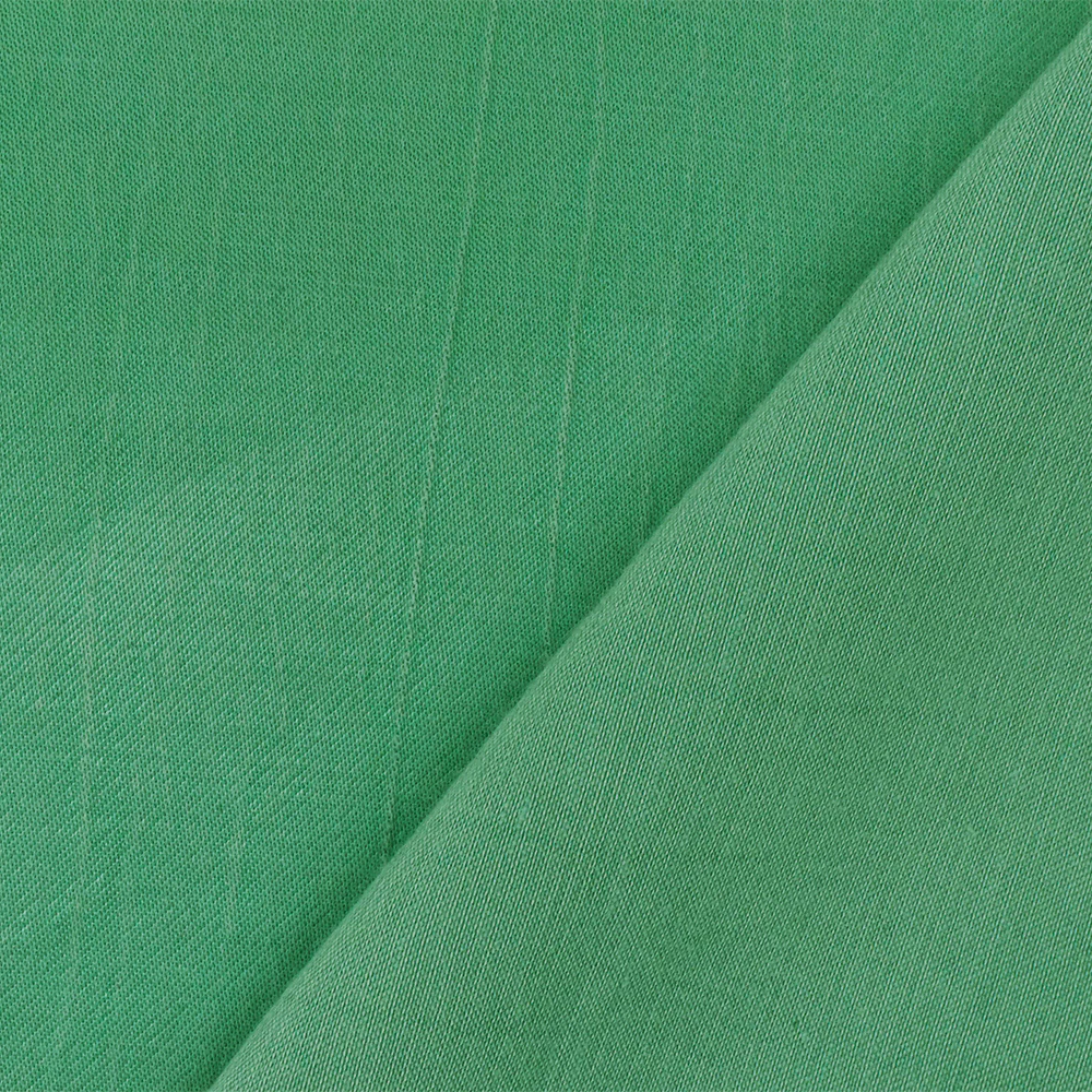 Green Famous Designer Cupro Blend Liquid Twill Fabric - Image 2