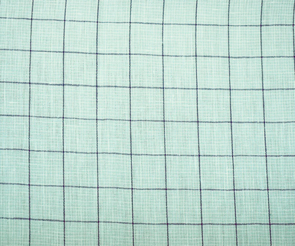 Green-Gray-White Spence Bryson Check Grid Irish Linen Woven Fabric - Image 4