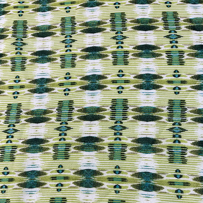 Green Multi Print Chiffon Fabric - Image 2