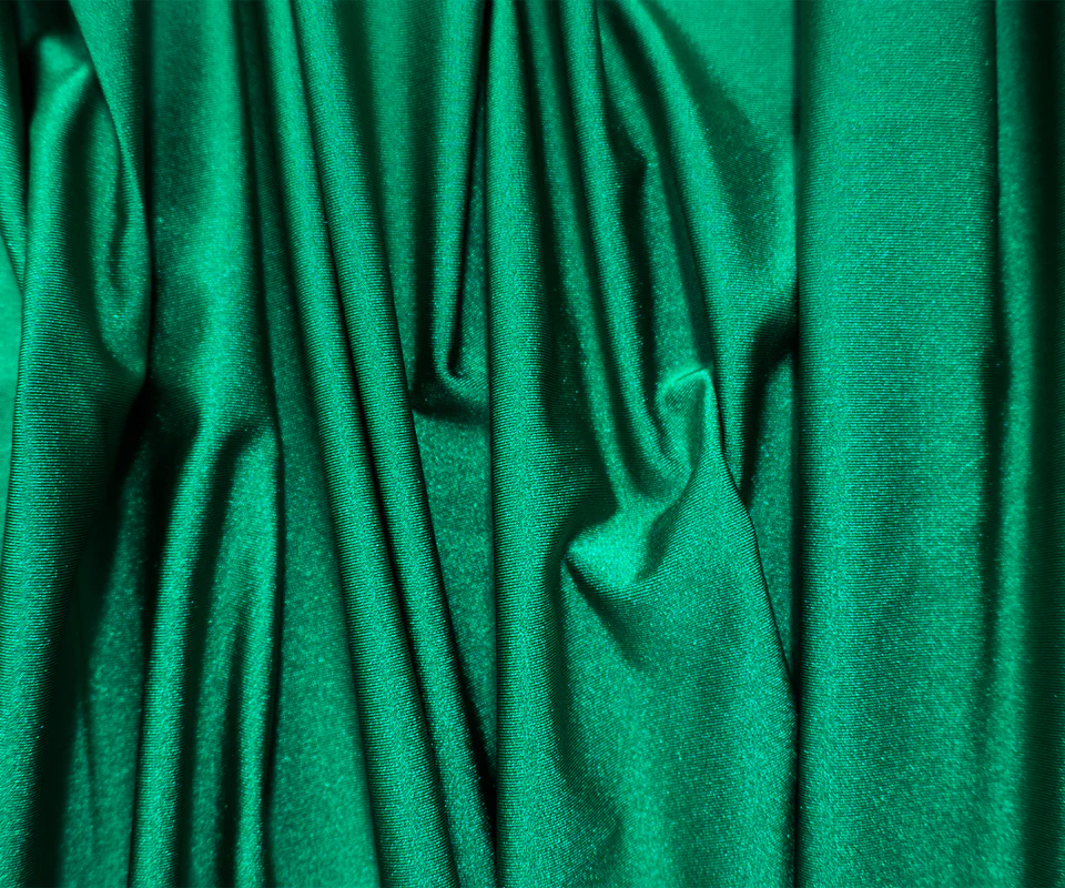 Green Nylon Spandex Performance Solid Knit Fabric - Image 3