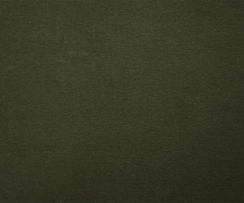 Green Organic Cotton Solid 1X1 Rib Knit Fabric - Image 3