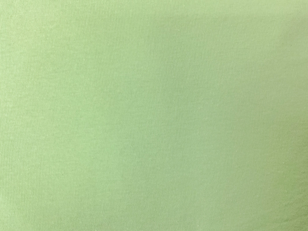 Green Organic Cotton Solid 1X1 Rib Knit Fabric - Image 3