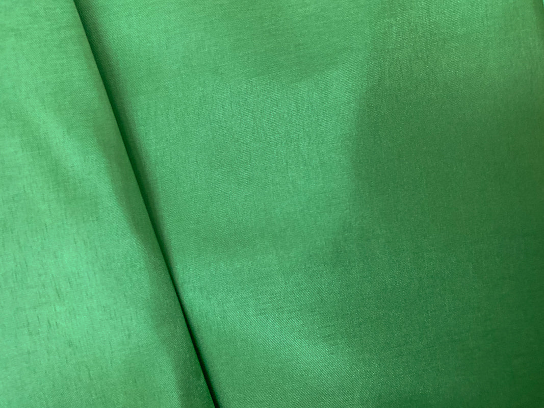Green Poly China Silk Solid Lining Woven Fabric - Image 2