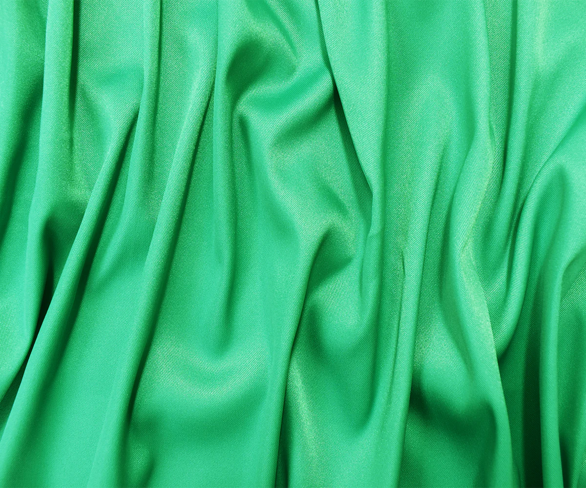Green Poly Stretch Spandex Lamour Solid Satin Woven Fabric - Image 3
