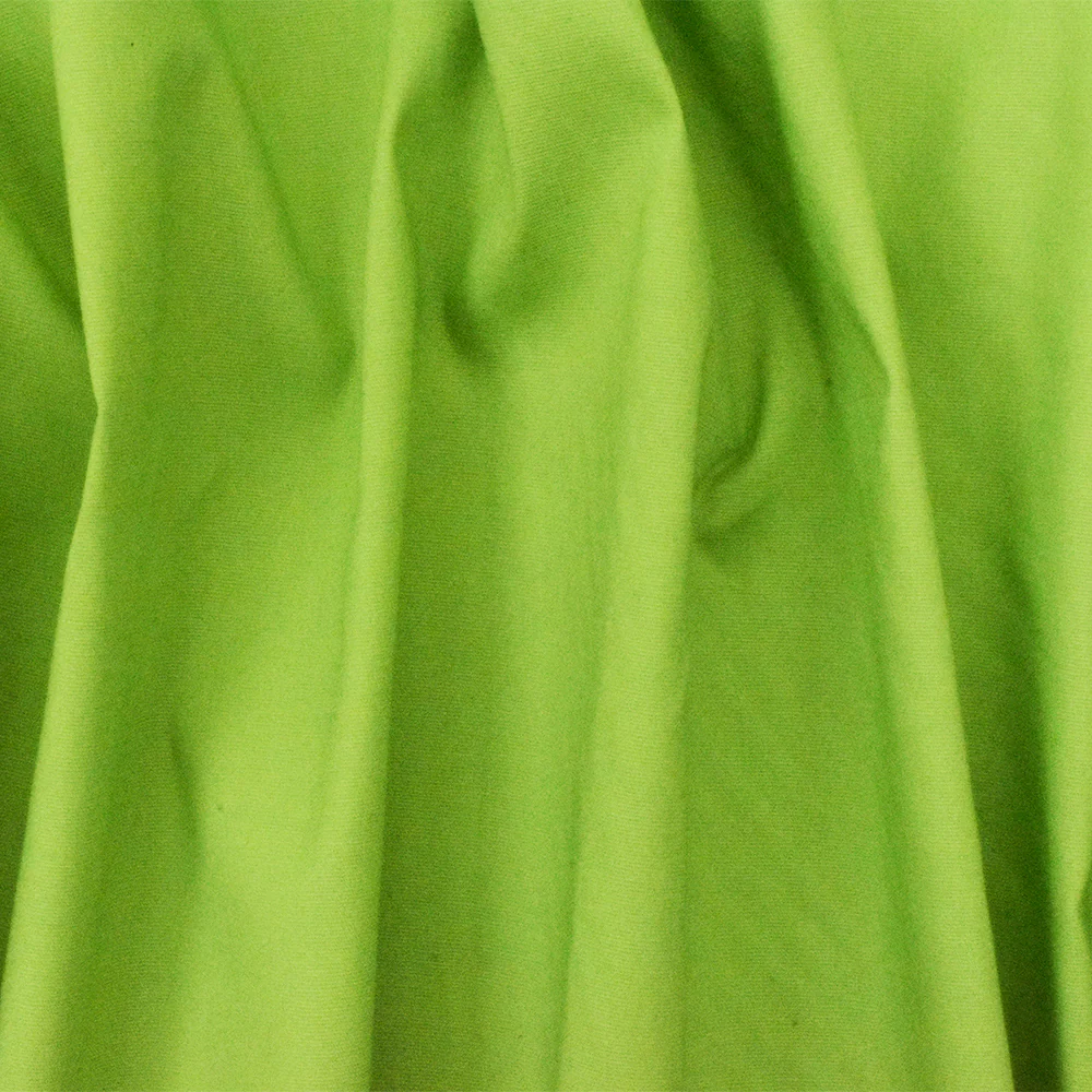 Green Solid Cotton Stretch Spandex Poplin Woven Fabric - Image 2