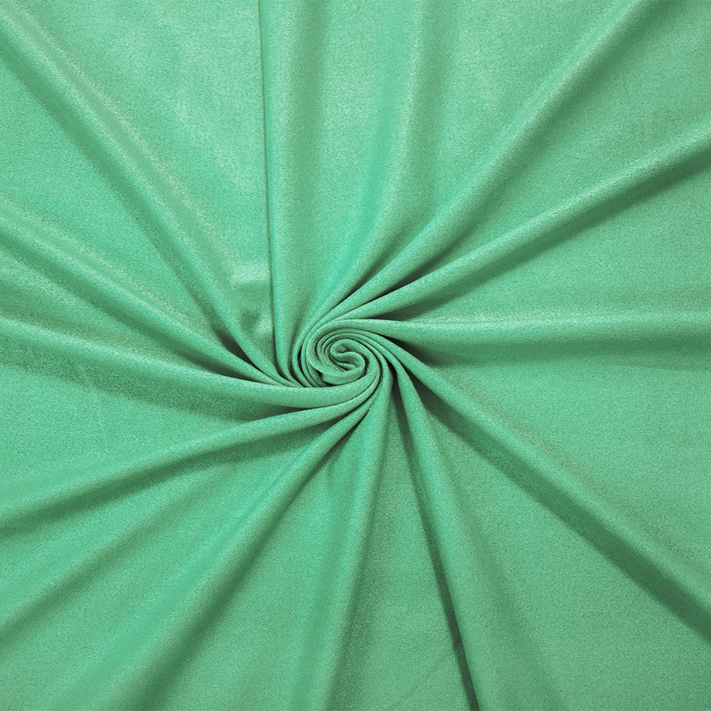Green Stretch Spandex Solid Microsuede Knit Fabric