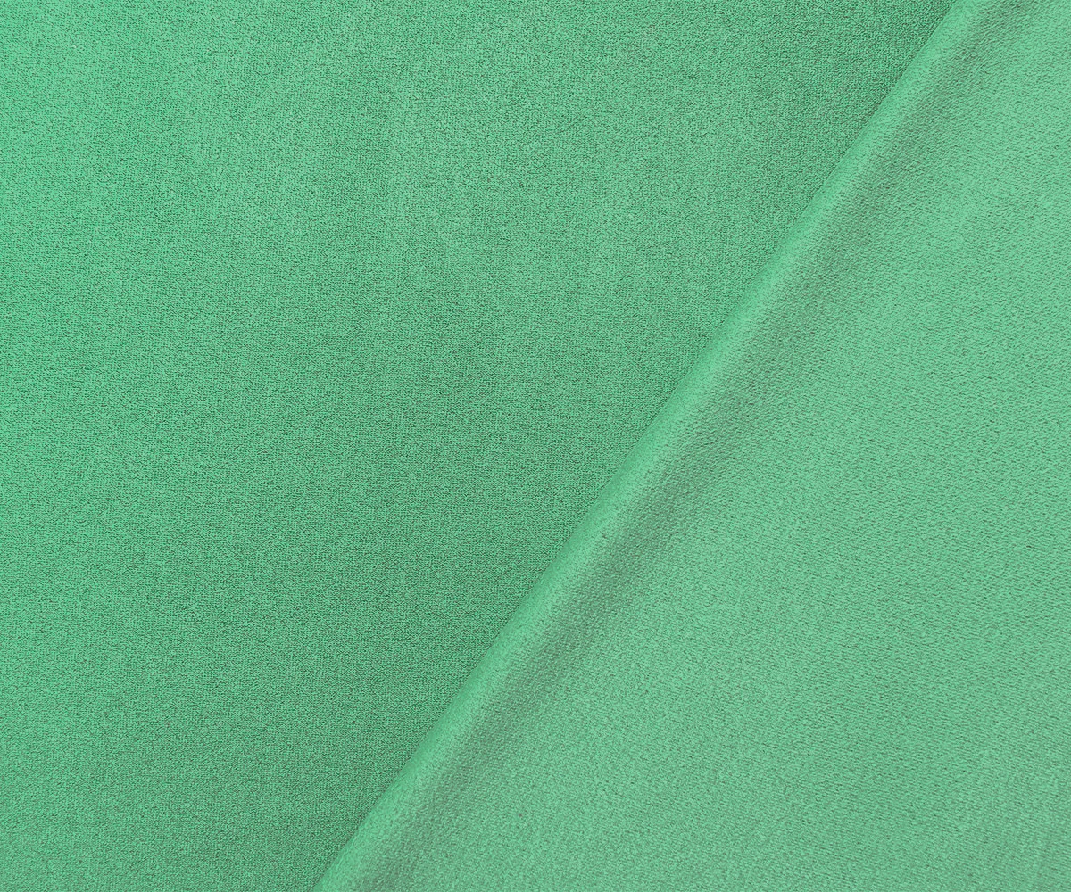 Green Stretch Spandex Solid Microsuede Knit Fabric - Image 2