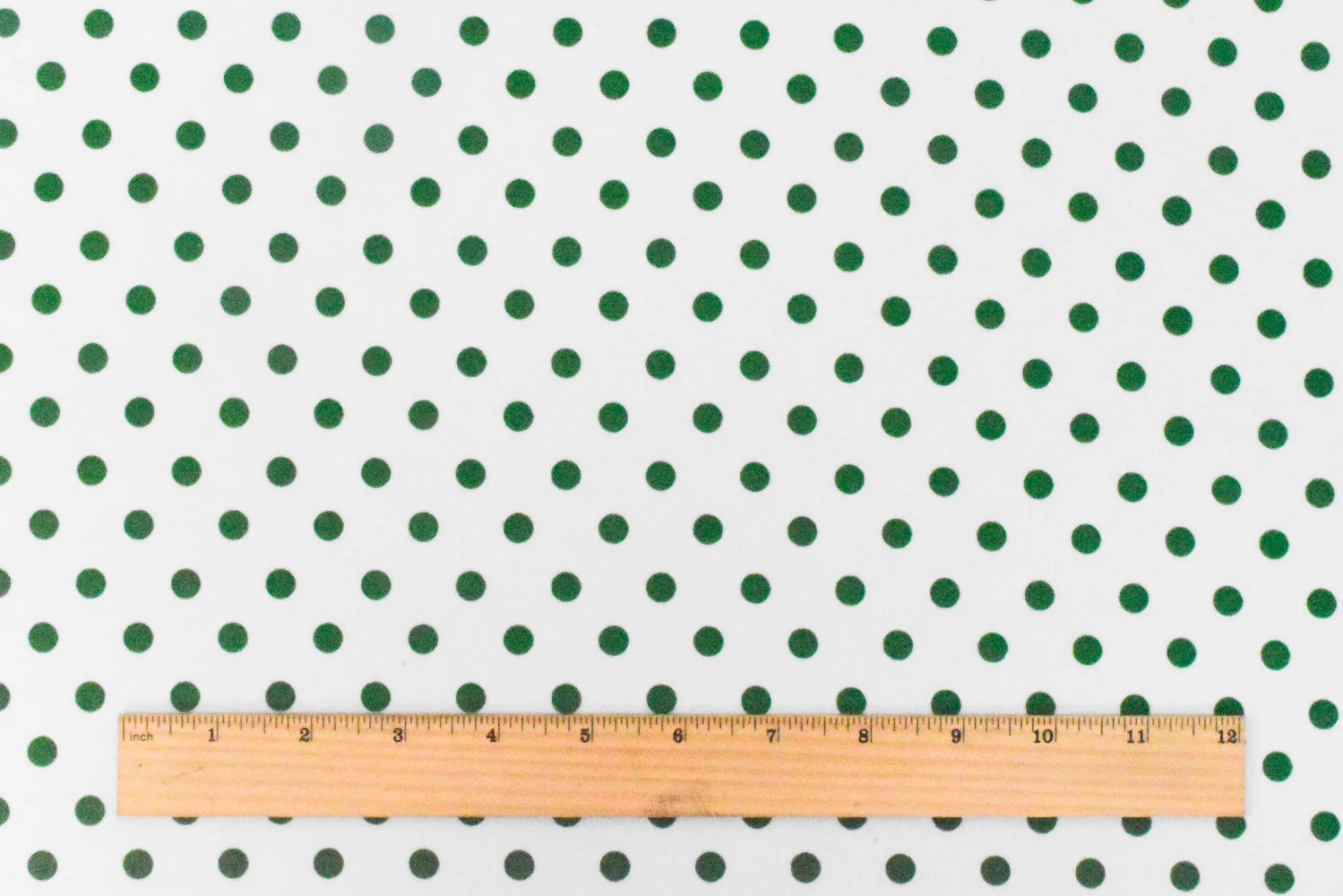 Green-White Dot With Floral Border Print Stretch Poly ITY Knit Fabric - Image 4