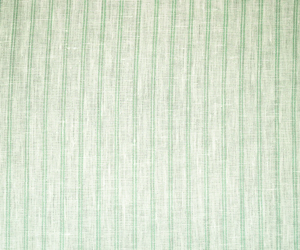 Green-White Spence Bryson Stripe Irish Linen Slub Woven Fabric - Image 5