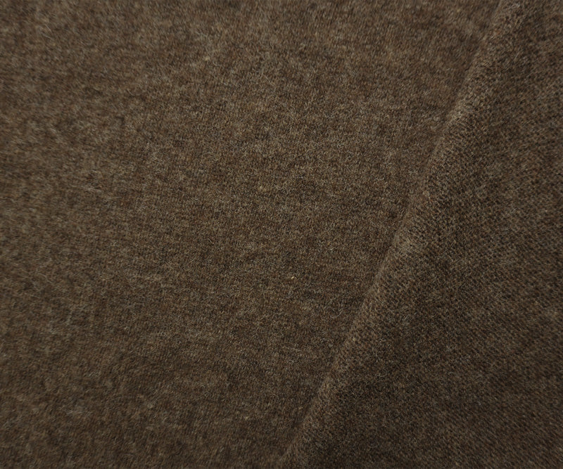 Heather Brown-Gray Wool Poly Spandex Stretch Double Brushed Jersey Knit Fabric - Image 2