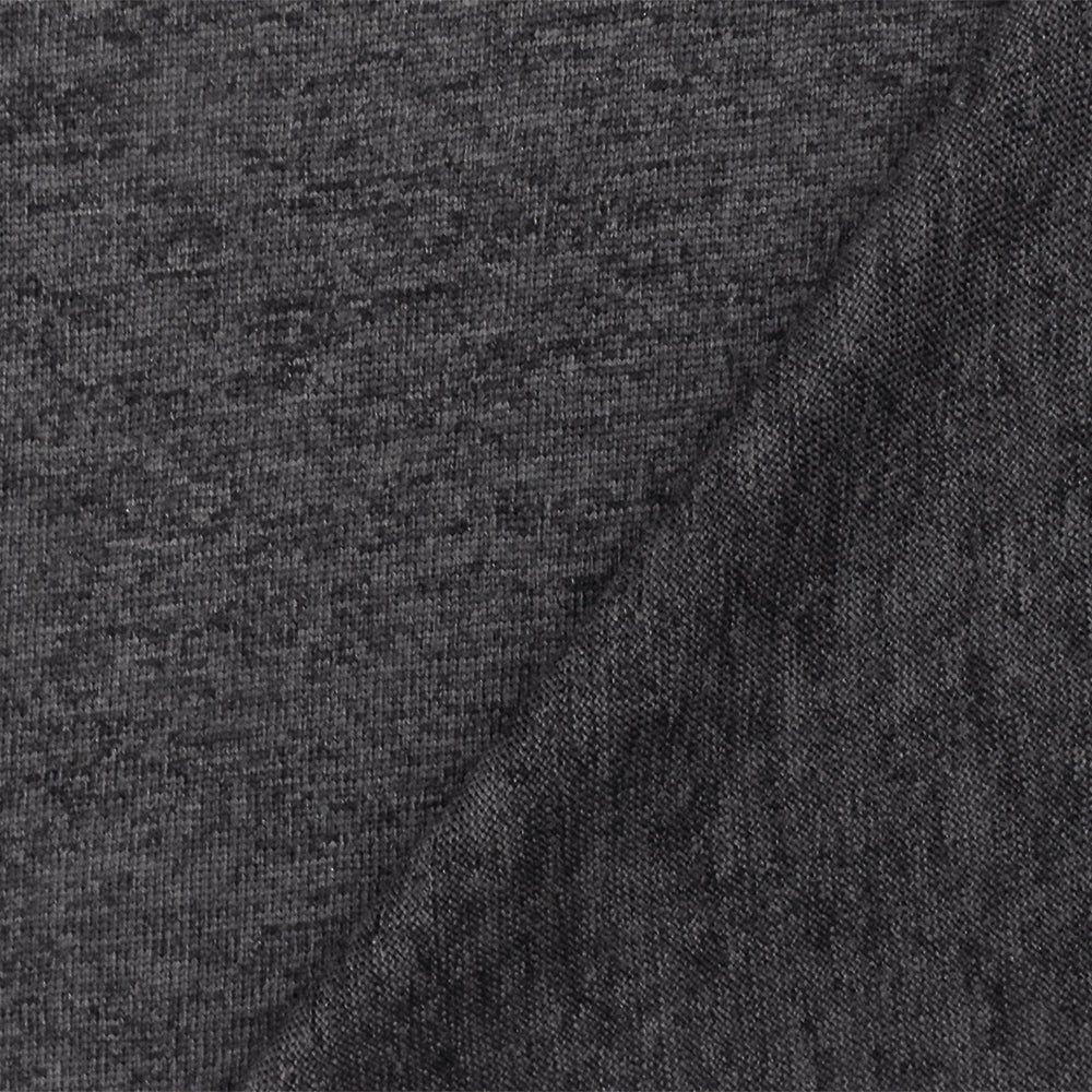Heather Charcoal Gray-Black Stretch Poly Jersey Knit Fabric - Image 2