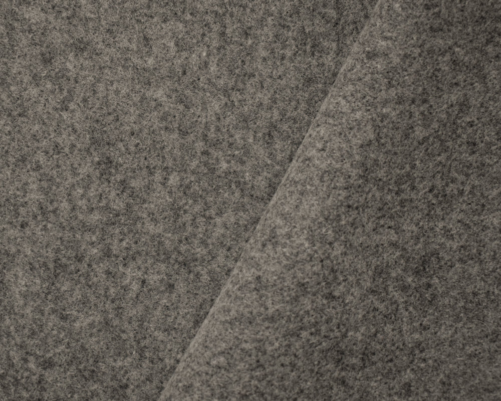 Heather Gray Boiled Wool Poly Woven Coating Fabric - Image 2