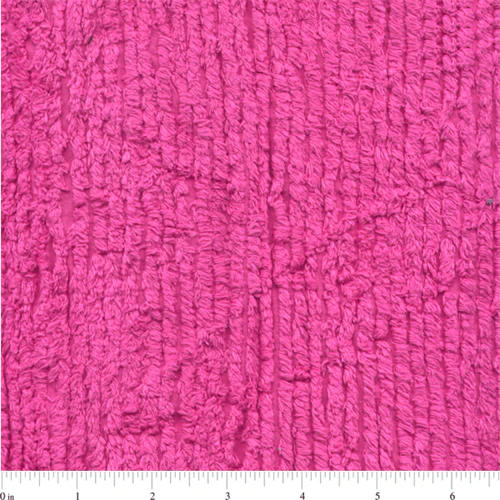 Hot Pink Cotton Chenille Fabric - Reorderable
