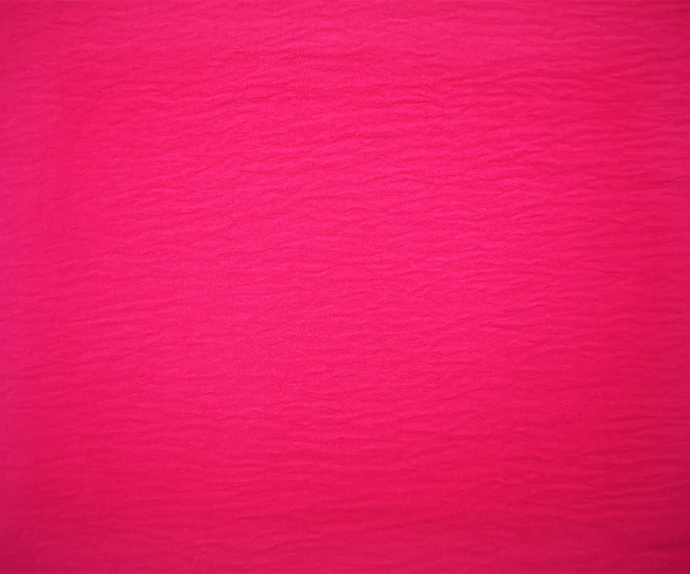 Hot Pink Polyester Air Flow CEY Crepe Solid Woven Fabric - Image 4