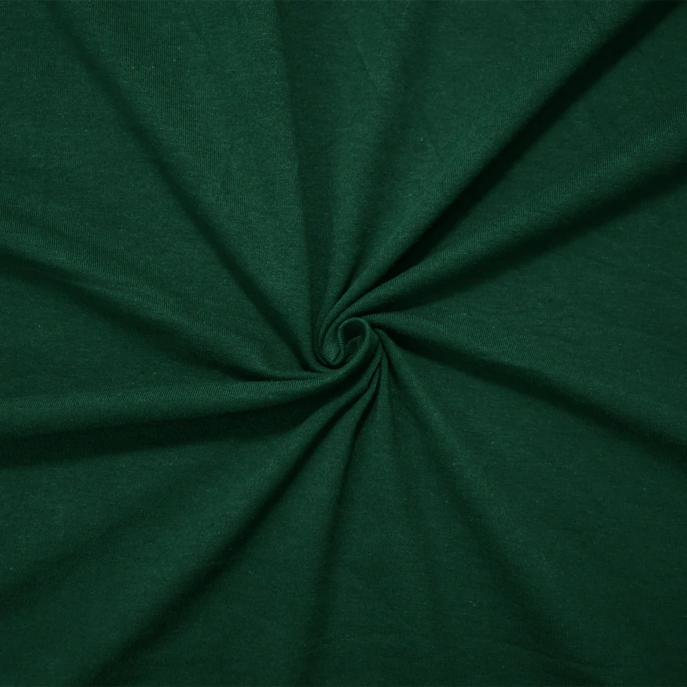 Hunter Green Solid Cotton Spandex Knit Fabric - 10 oz - Reorderable