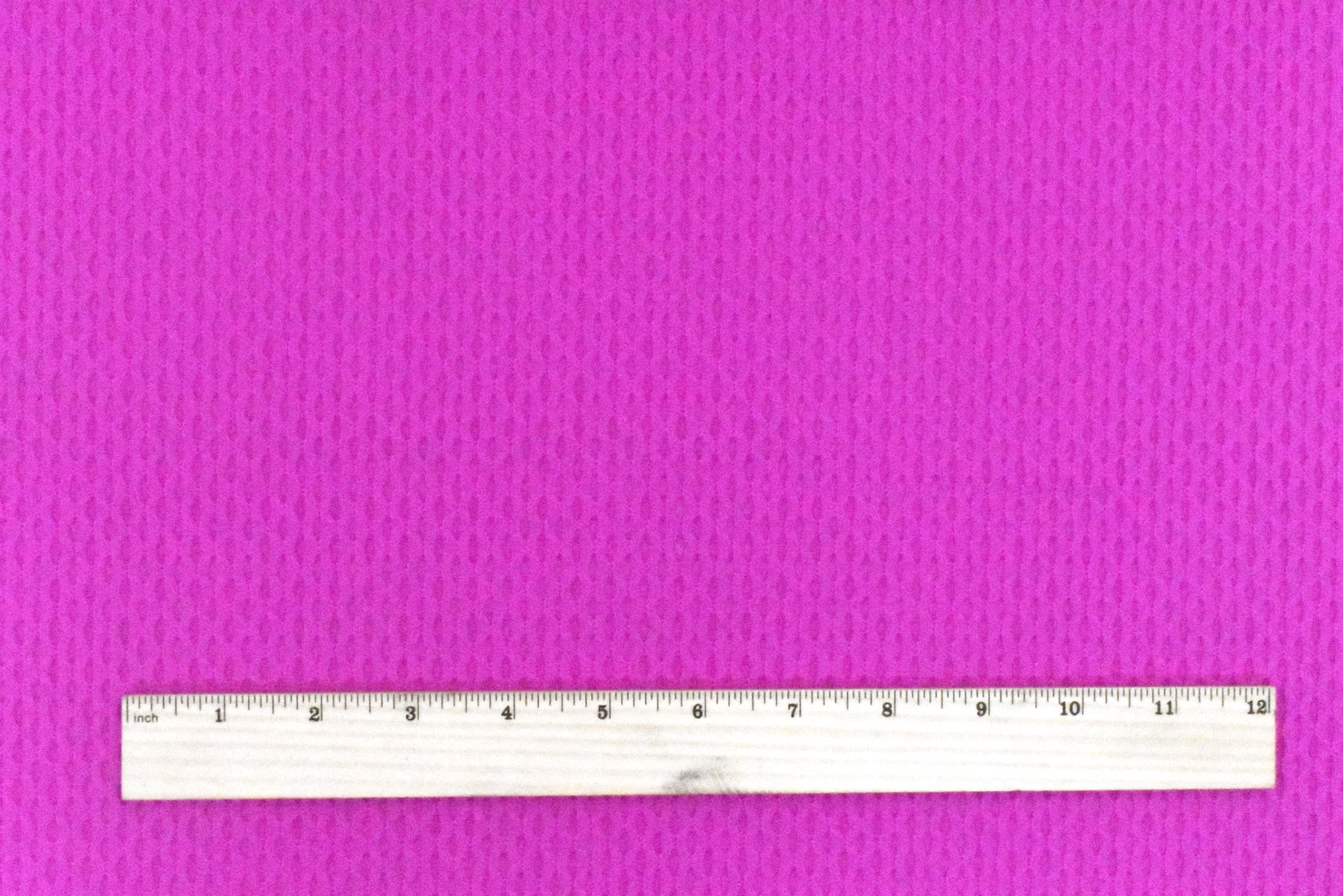 Intense Fuchsia Pink Famous Maker Stretch 3D Mesh Yoga Activewear Fabric - Image 5