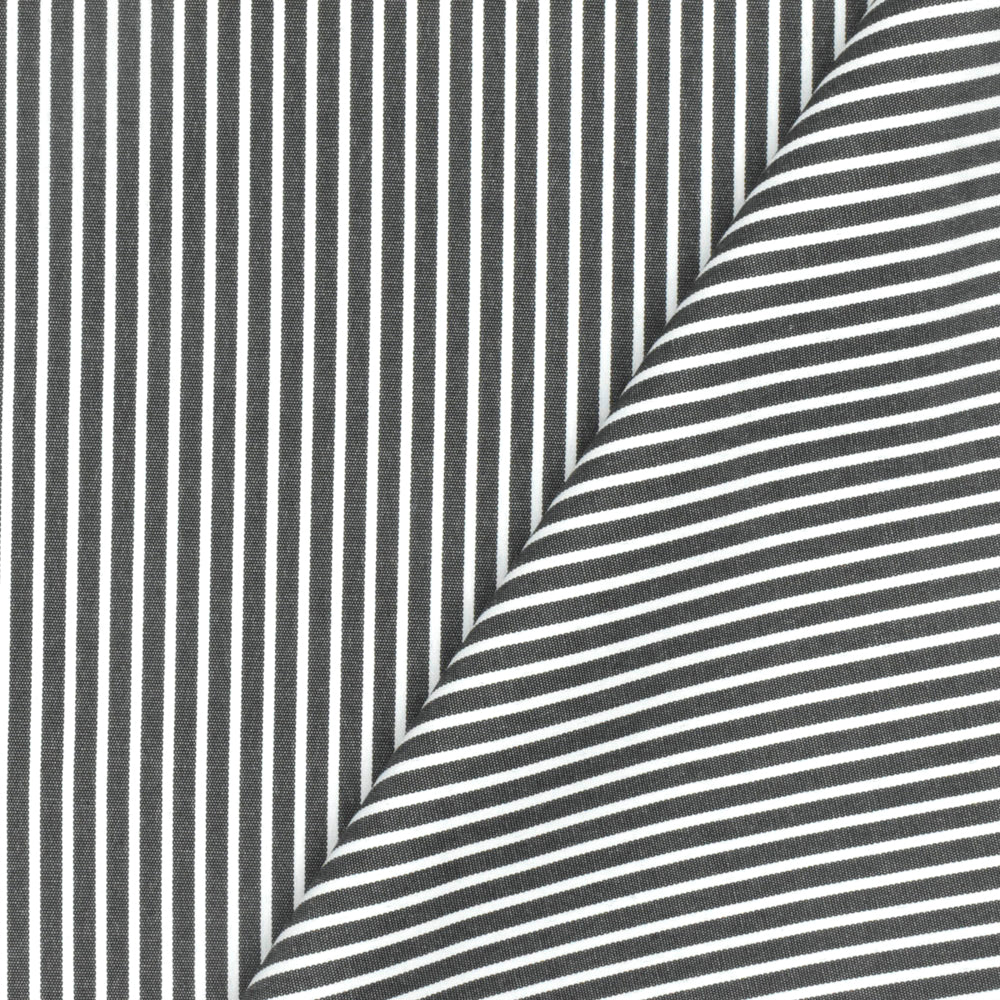 Intense White-Black Stripe Polyester Shirting Woven Fabric - Image 4