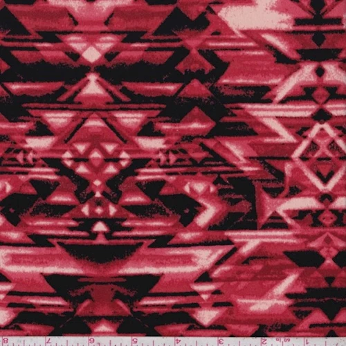 ITY Fire/Maroon/Black Aztec Jersey Knit Fabric