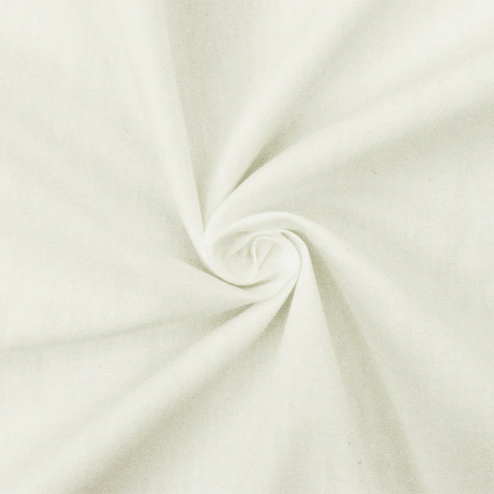 Ivory Solid Cotton Poplin Woven Fabric