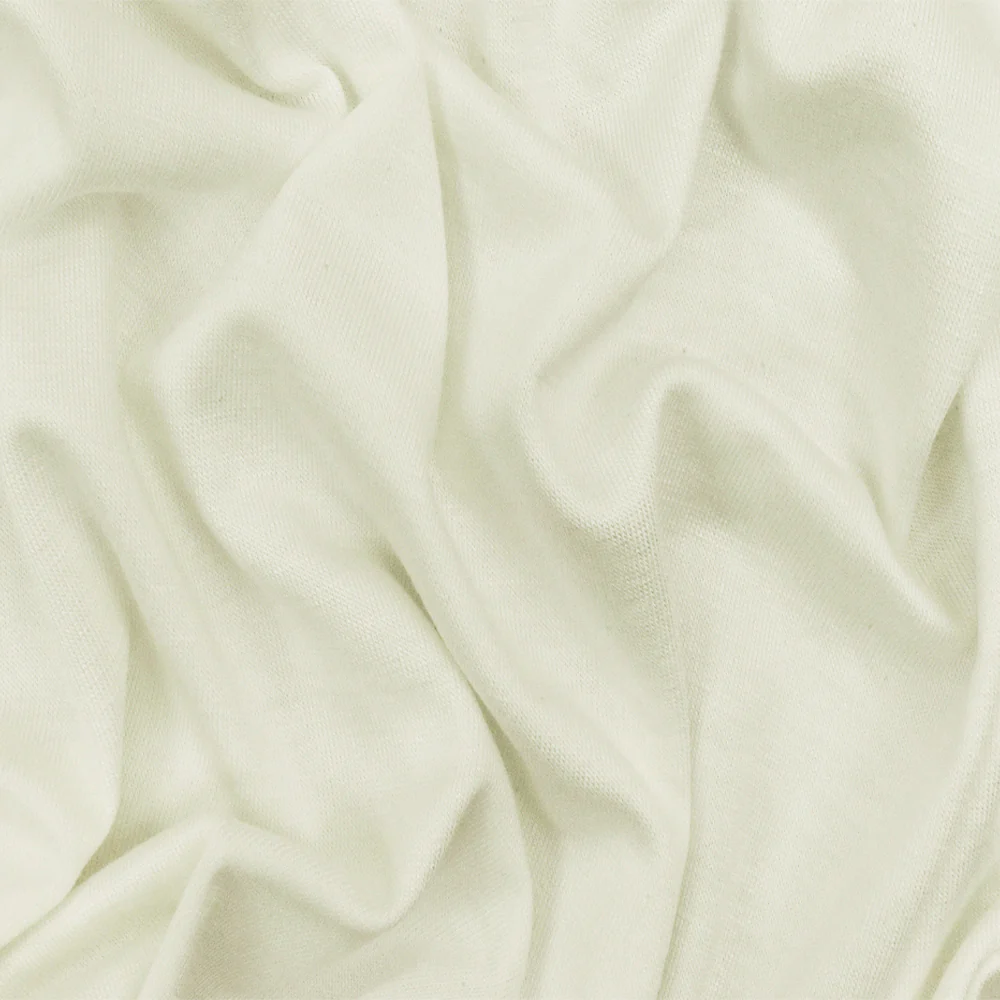 Ivory Stretch Rayon Jersey Knit Fabric - Image 2