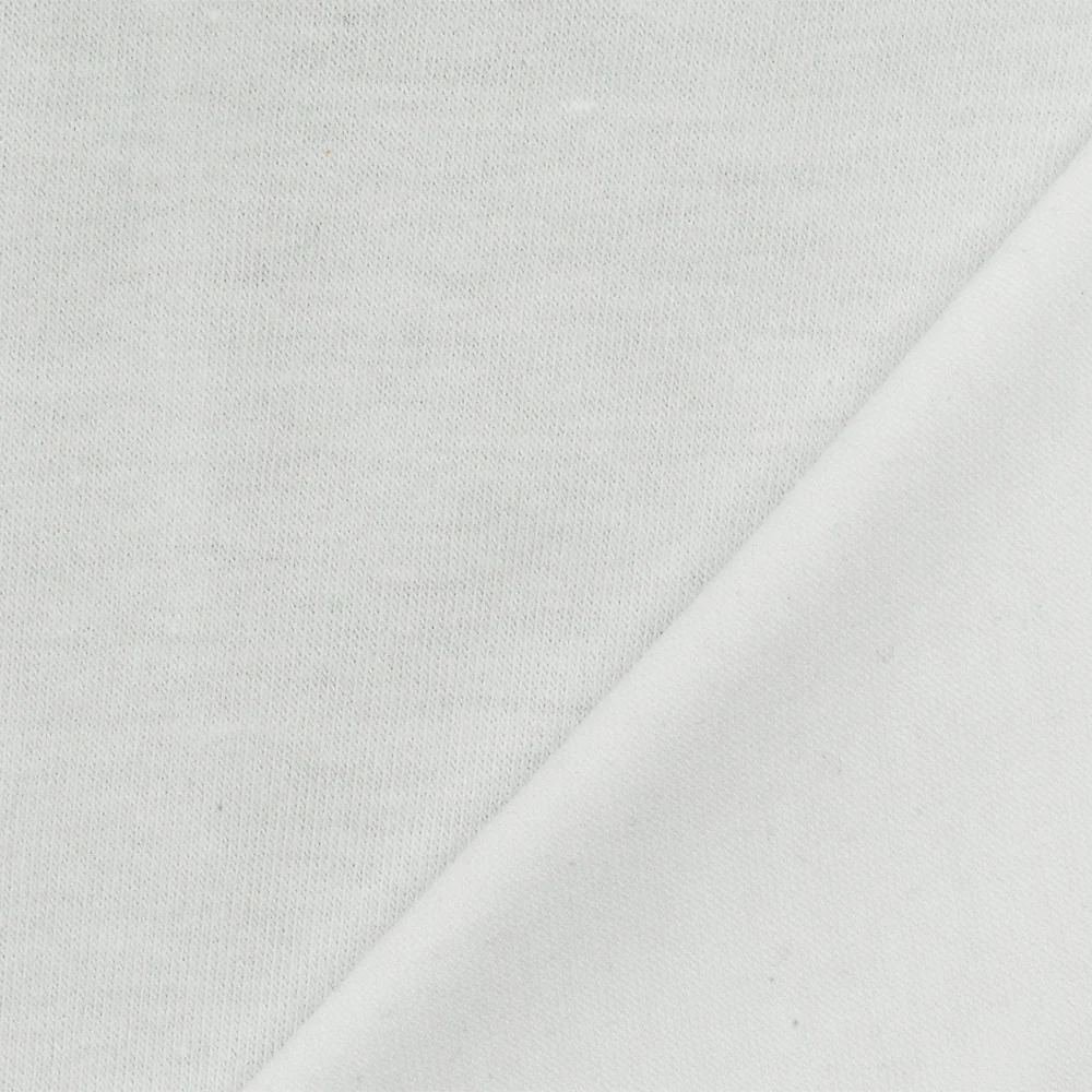 Just White Solid Stretch Rayon Jersey Knit Fabric - Image 2