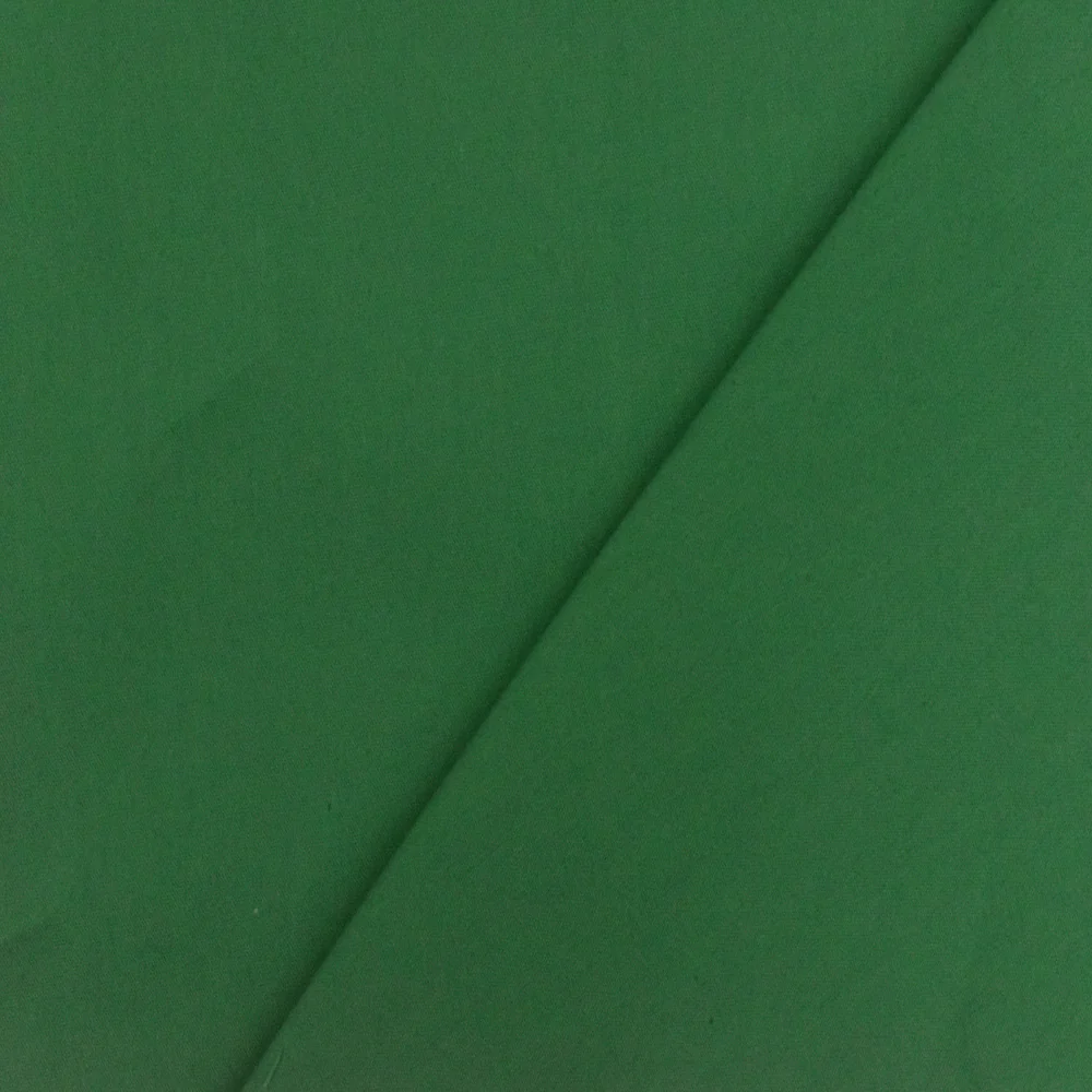 Kelly Green Solid Stretch Cotton Blend Broadcloth Woven Fabric - Image 3