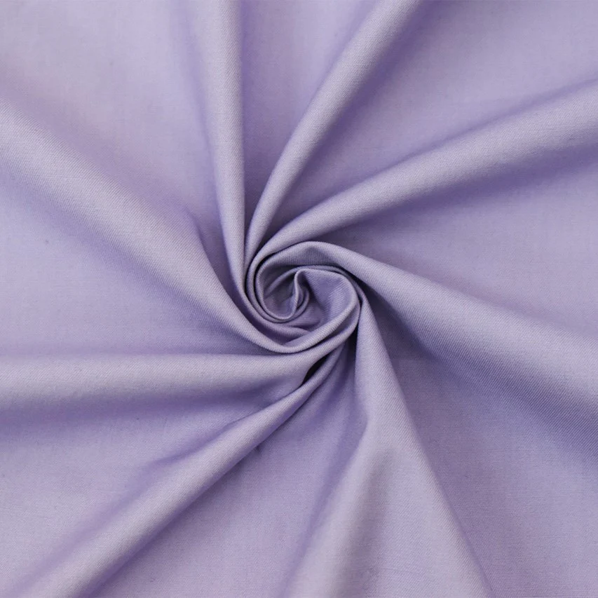 Lavender Purple Cotton Solid Twill Woven Shirting Fabric