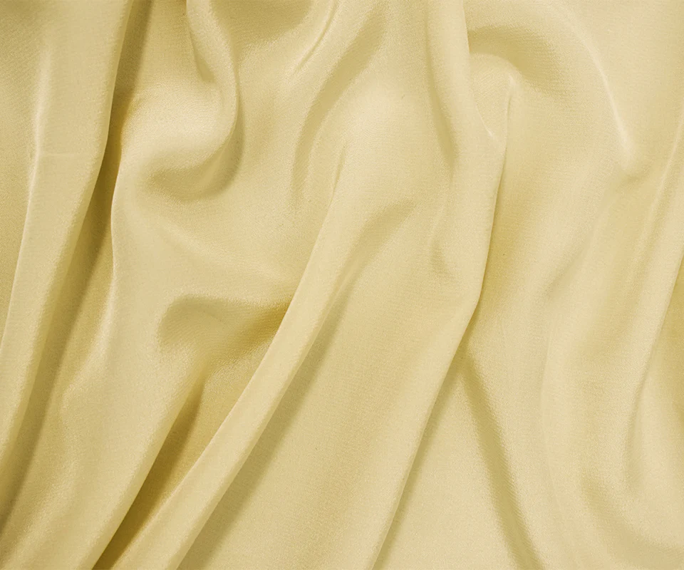 Light Beige Famous Designer Silk Crepe De Chine Woven Fabric - Image 3
