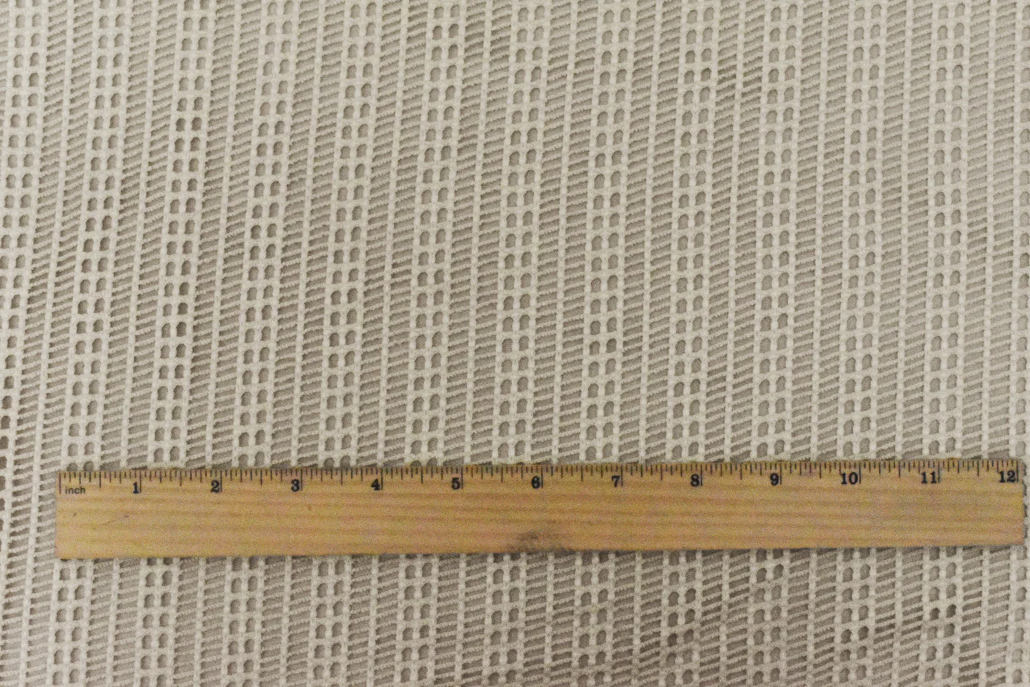Light Beige Stripe Net-like Stretch Nylon Crochet Knit Fabric - Image 4