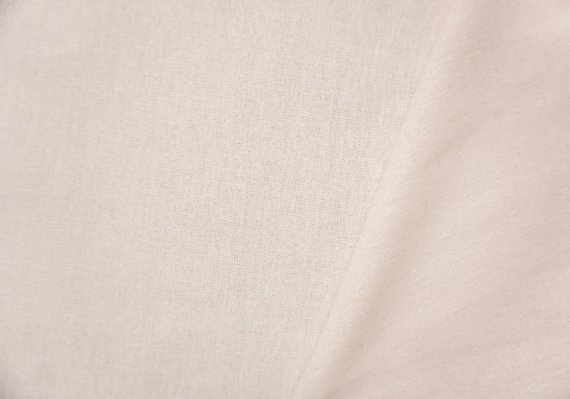 Light Beige Washed Rayon Linen Solid Reorderable Woven Fabric - Image 2