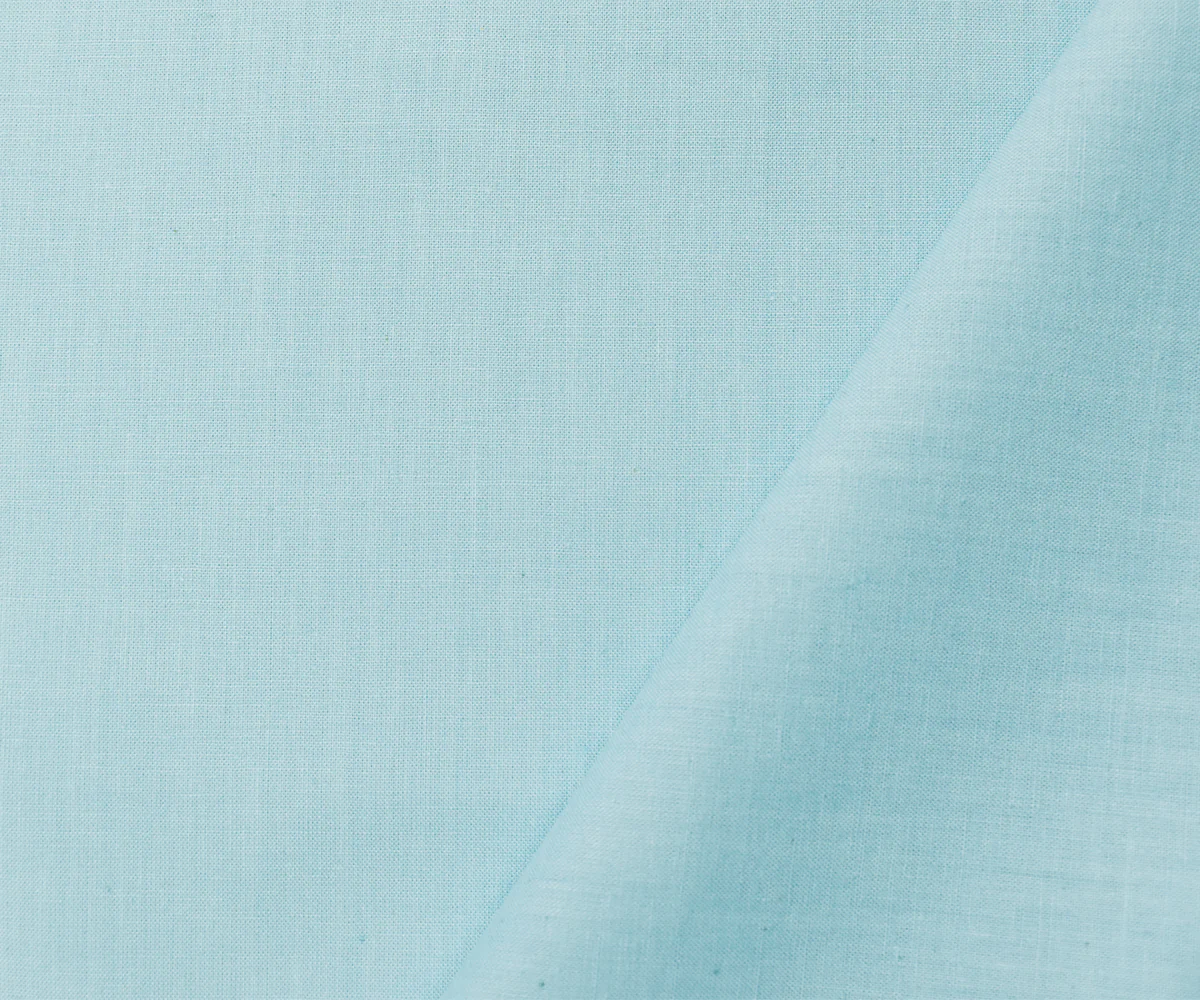 Light Blue Cotton Solid Quality Quilting Woven Fabric - Image 2