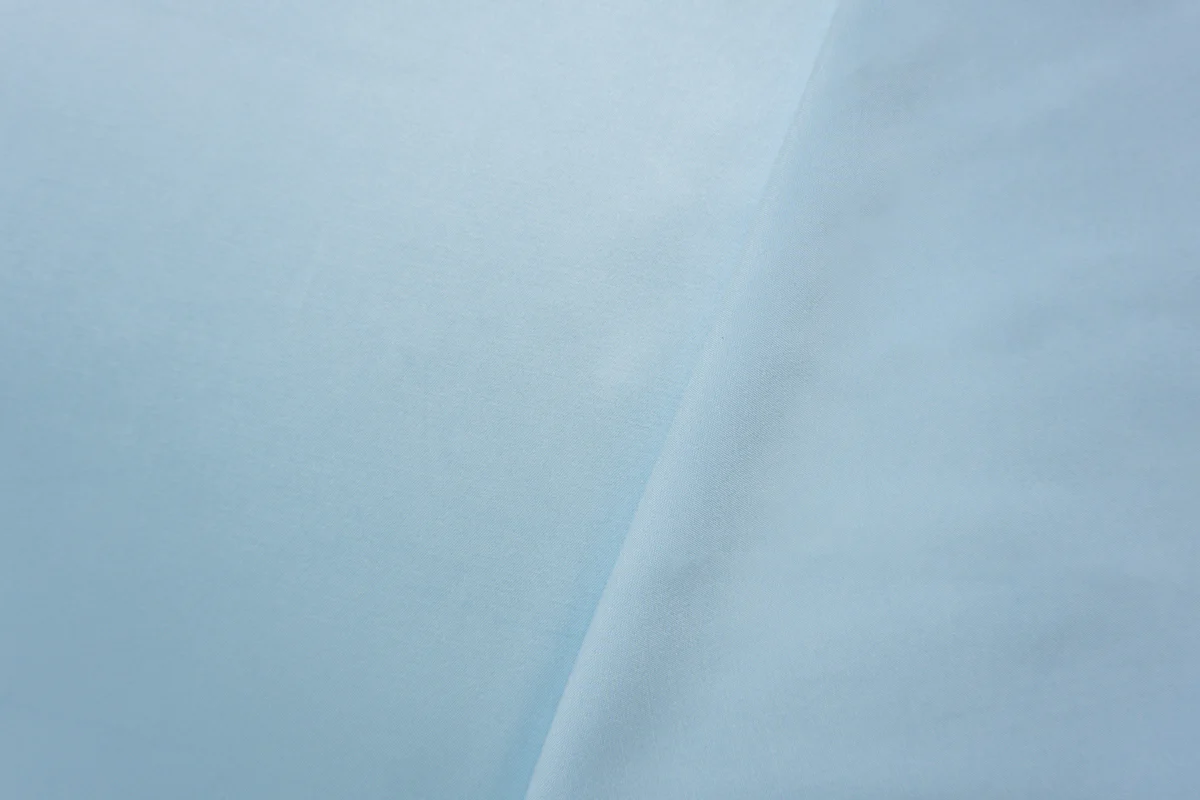 Light Blue Poly-Rayon Glossy Solid Satin Woven Fabric - Image 2
