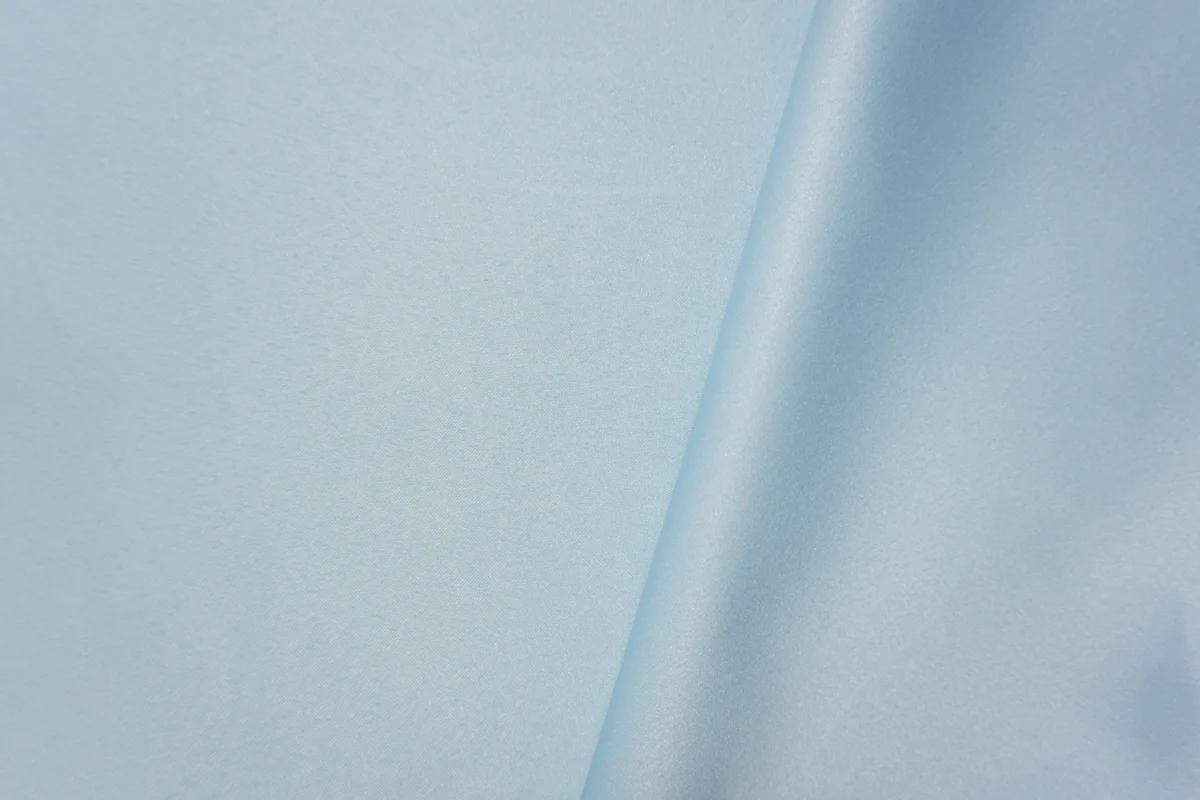 Light Blue Poly Solid Matte Satin Woven Fabric - Image 2