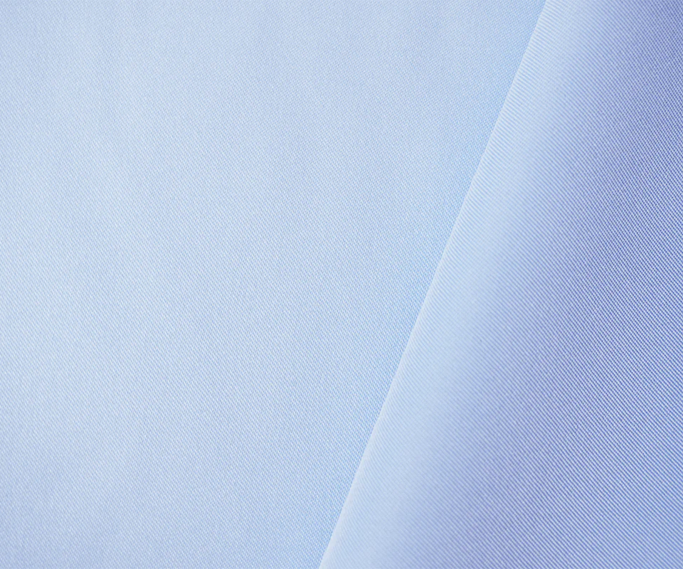 Light Blue Poly Spandex Stretch Solid Stretch Lamour Woven Fabric - Image 2