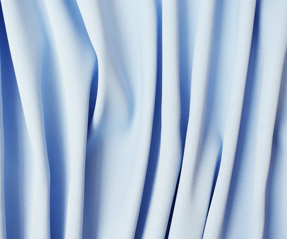 Light Blue Poly Spandex Stretch Solid Stretch Lamour Woven Fabric - Image 3