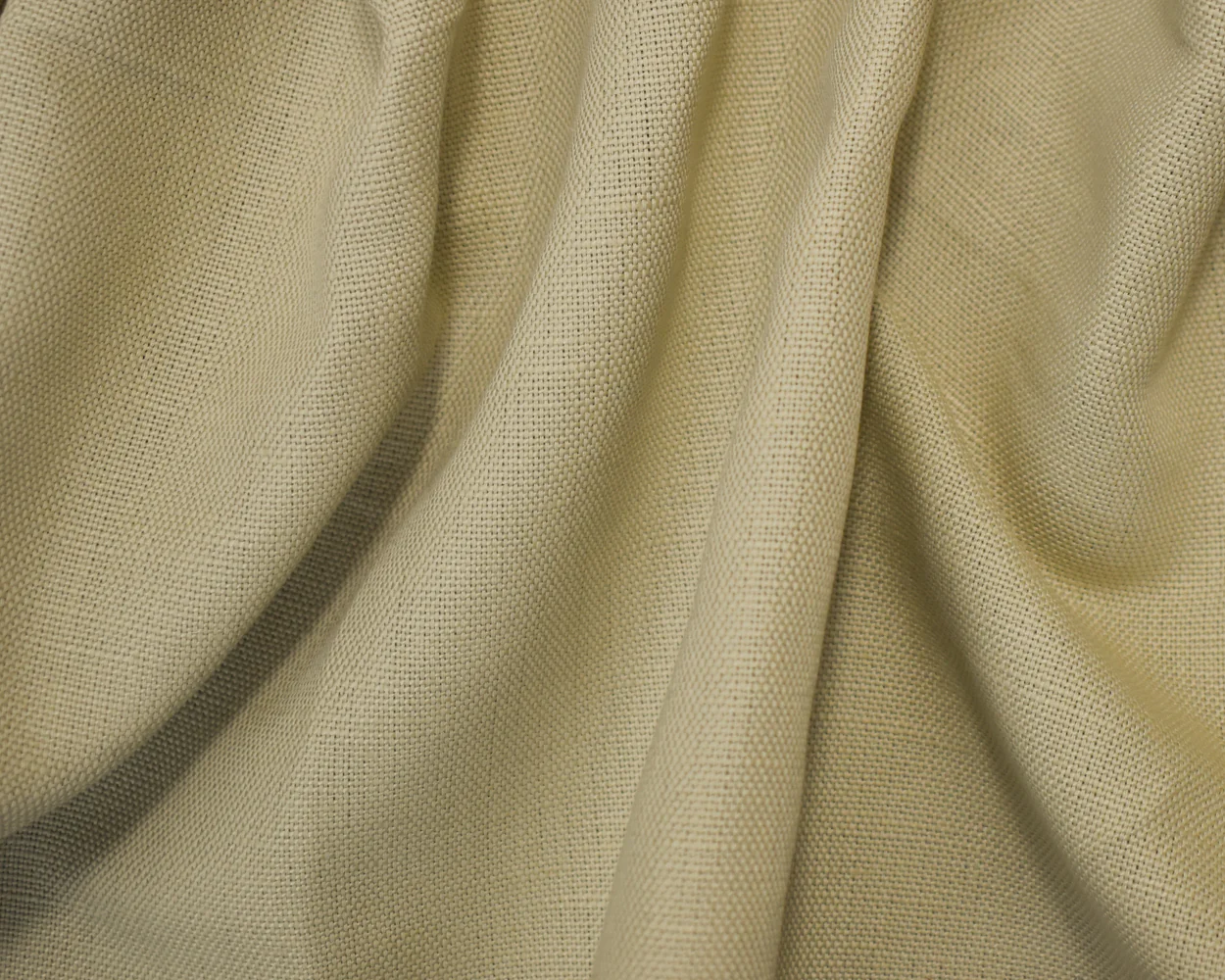 Light Brown Linen Slub Solid Canvas Woven Fabric - Image 3