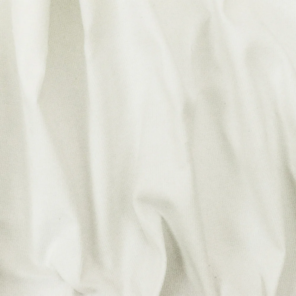 Light Ivory Solid Stretch Cotton Spandex Corduroy Woven Fabric - Image 2